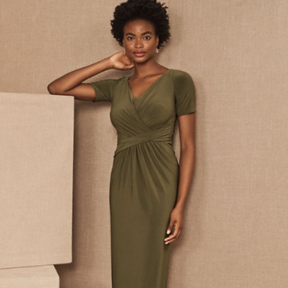 BHLDN Dresses & Skirts - BHLDN NWT Olive Chelle Short Sleeve Maxi Dress